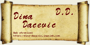 Dina Dačević vizit kartica